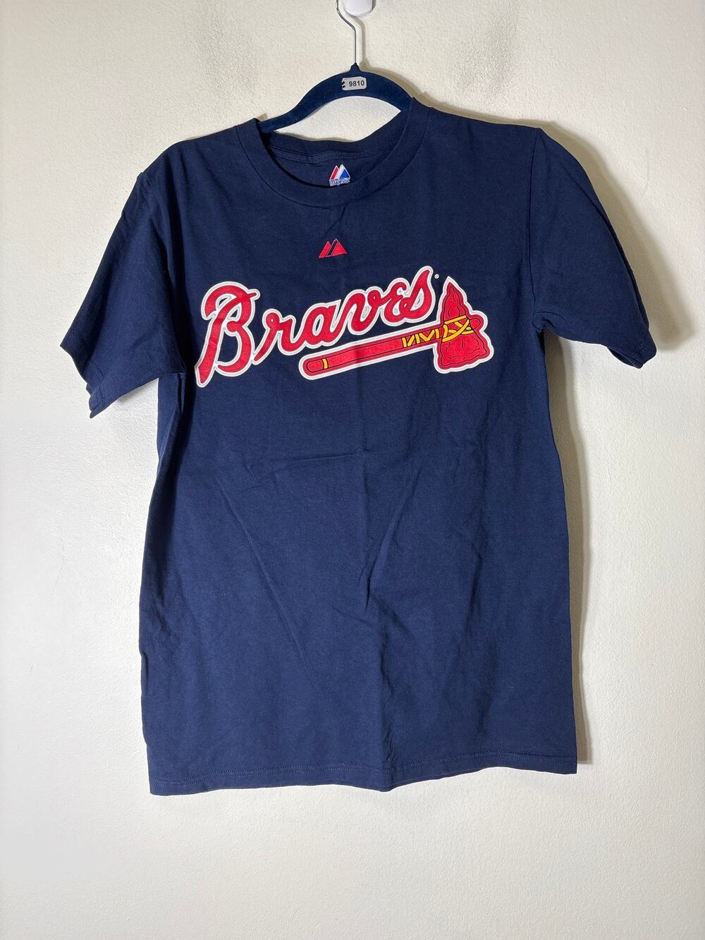 Atlanta Braves Navy "COX" Short Sleeve Tee Shirt Sz S